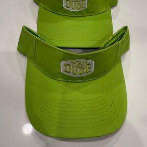 Hey Dude 2 Lime Green Visors NWOT